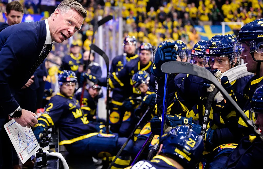 Tre Kronor i Karlstad under Beijer Hockey Games, februari 2024