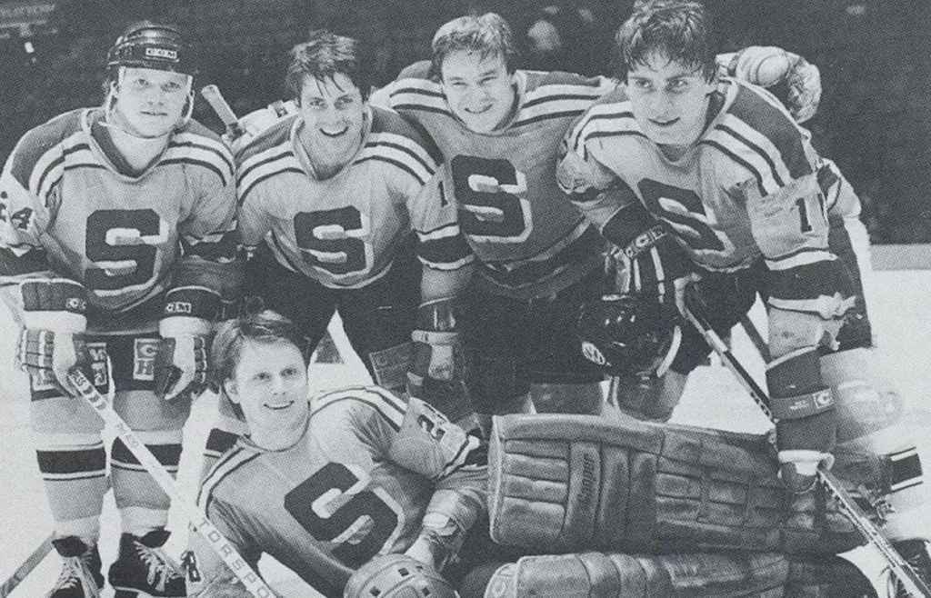 Jan "Lill-Janne" Eriksson, Dick Yderström, Jan-Erik Dantoft, Mats Hallin och Lars Fernqvist i Södertälje