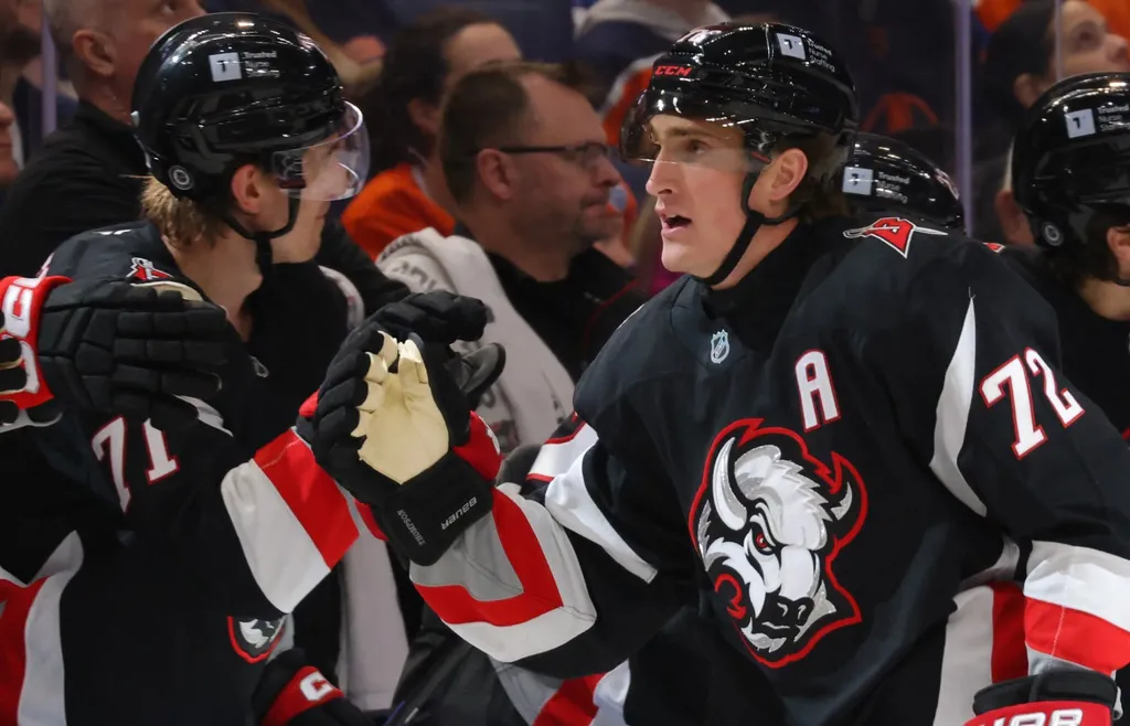 Den amerikanske VM-hjälten Tage Thompson var Buffalos främsta målskytt och poängplockare i fjol