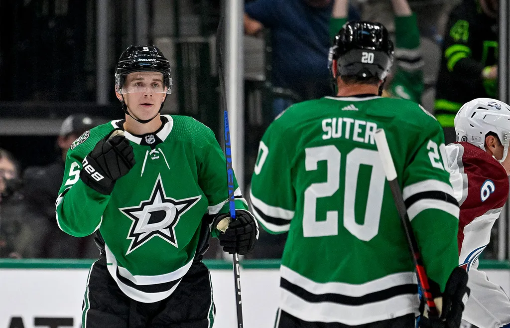 Nils Lundkvist under sitt första år i Dallas Stars