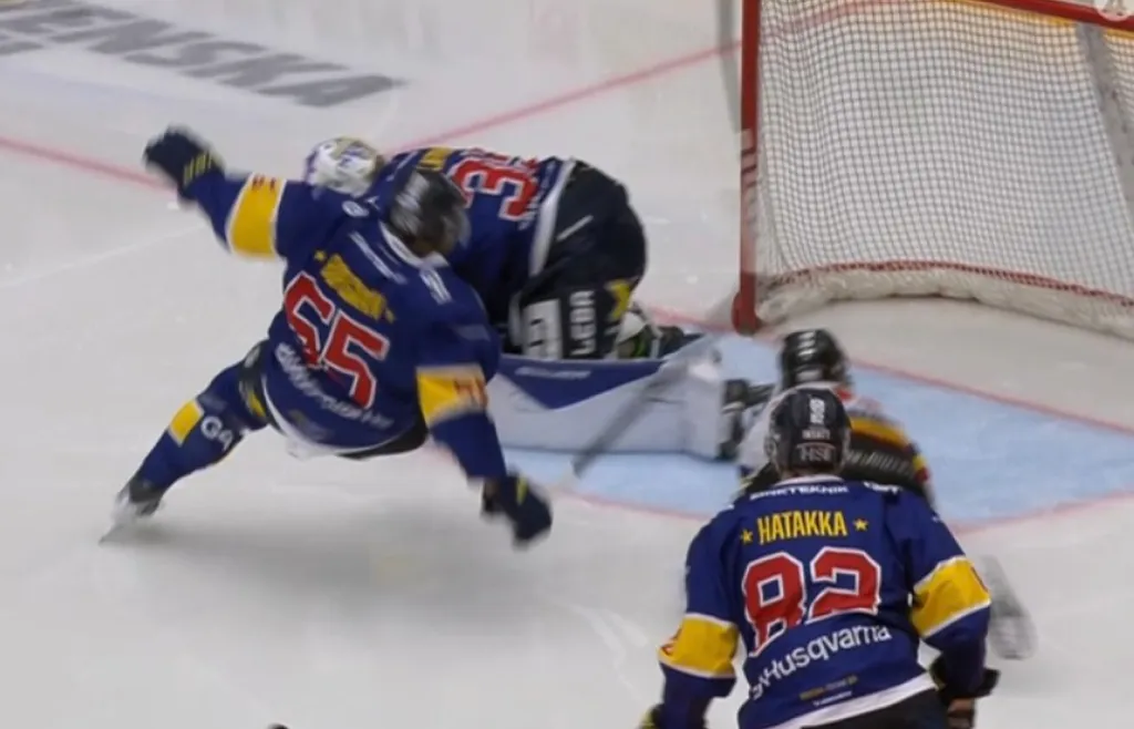 Andreas Borgman utgick redan i matchens första byte