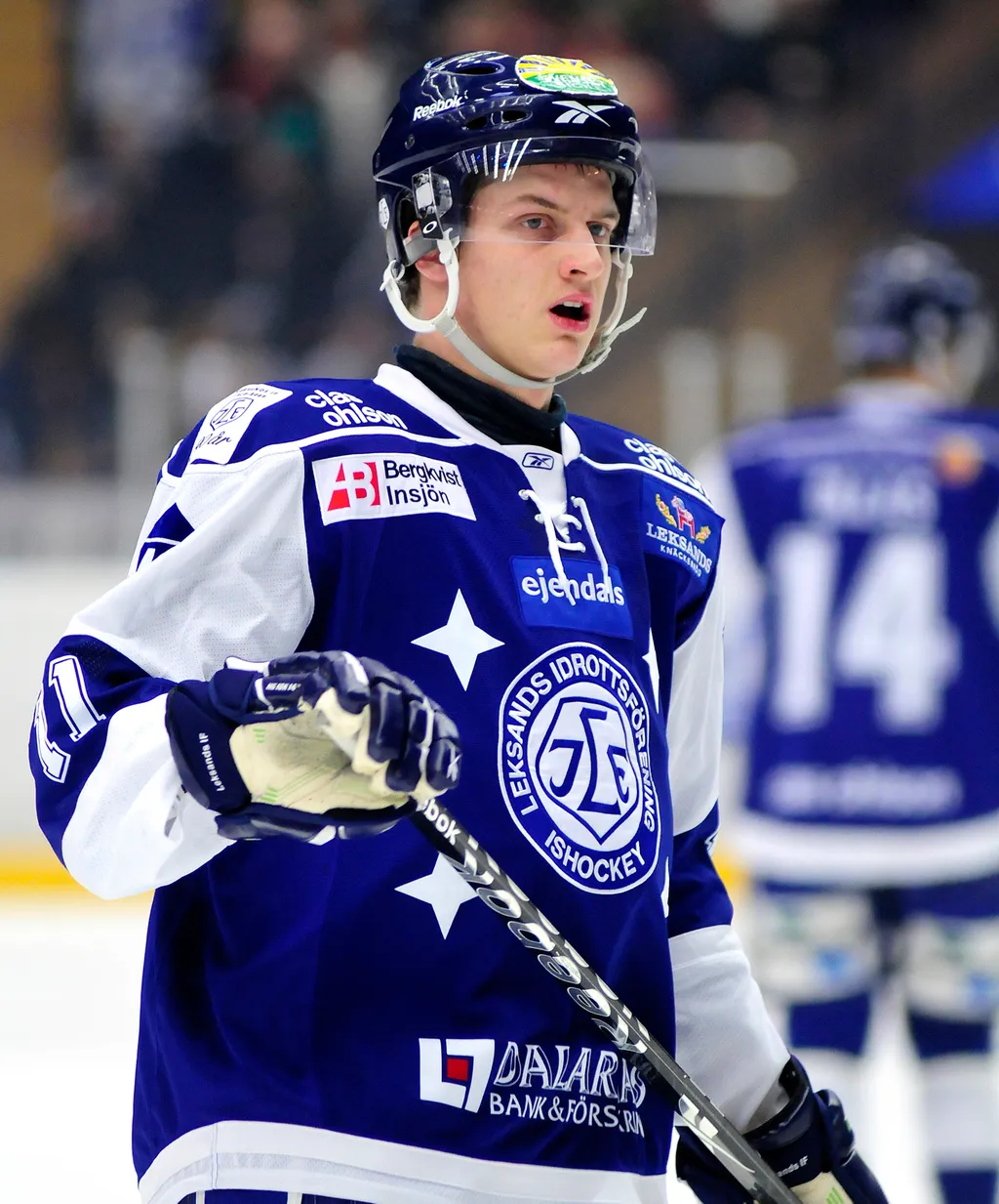 Martin Karlsson under sin debut i Leksands A-lag 2008/09.
