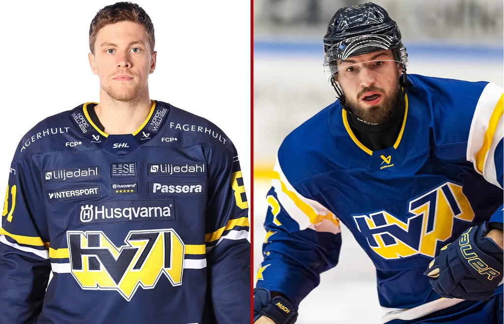Jan Mysak och Lukas Rousek spelar i samma kedja för HV71. 
