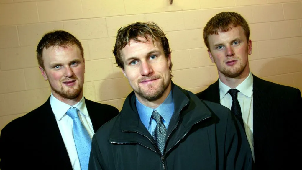 Daniel Sedin, Markus Näslund och Henrik Sedin 2003