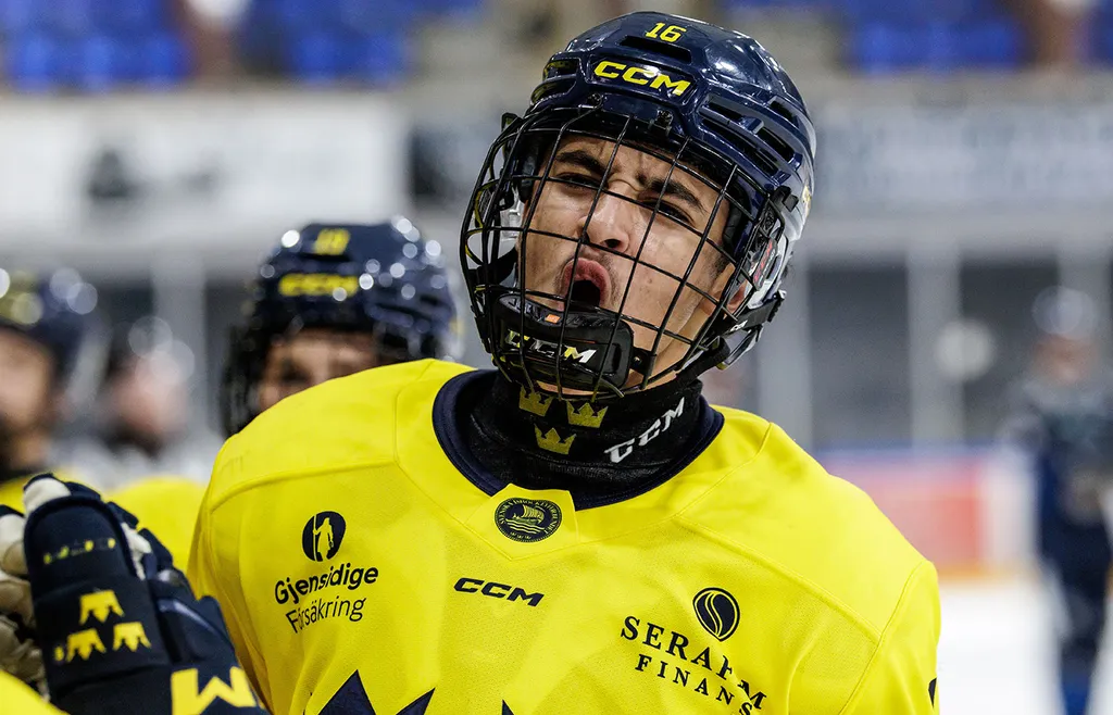 Benjamin Nyström i landslagströjan