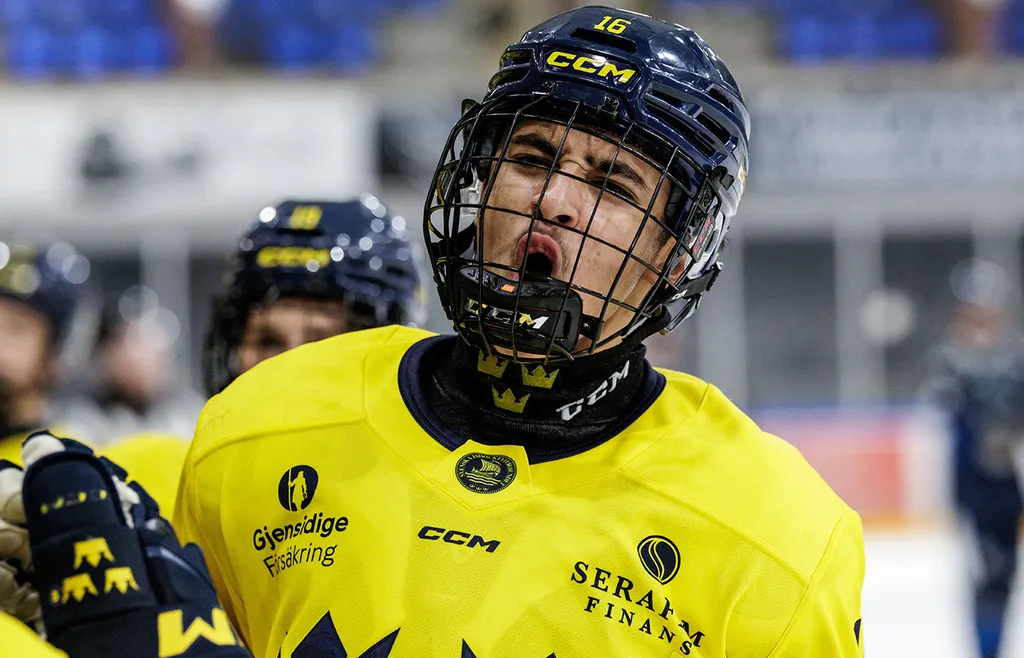 Benjamin Nyström i landslagströjan