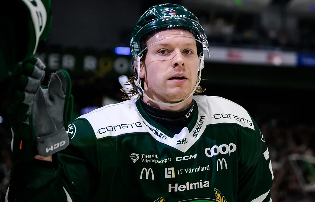 SHL:s skyttekung Oskar Steen har intresse från andra sidan Atlanten. FOTO: Fredrik Karlsson/Bildbyrån