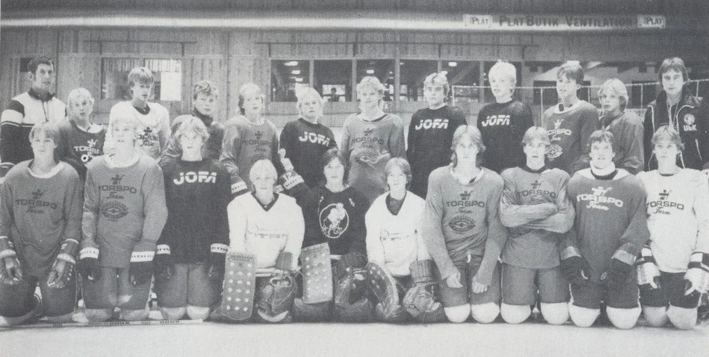 Gotland TV-pucken 1985. Niclas Rodhborn sjunde stående från höger.
