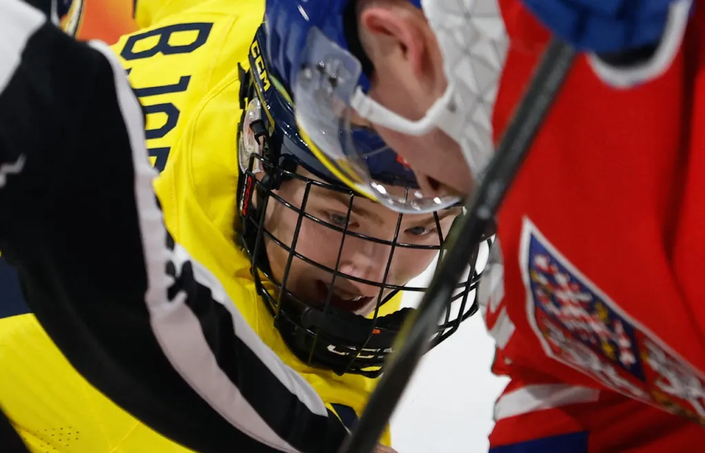 Viggo Björck i tekning under VM