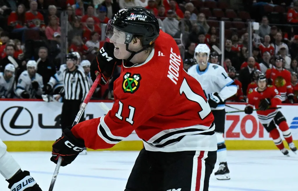 Det blev nio NHL-matcher för Oliver Moore i våras