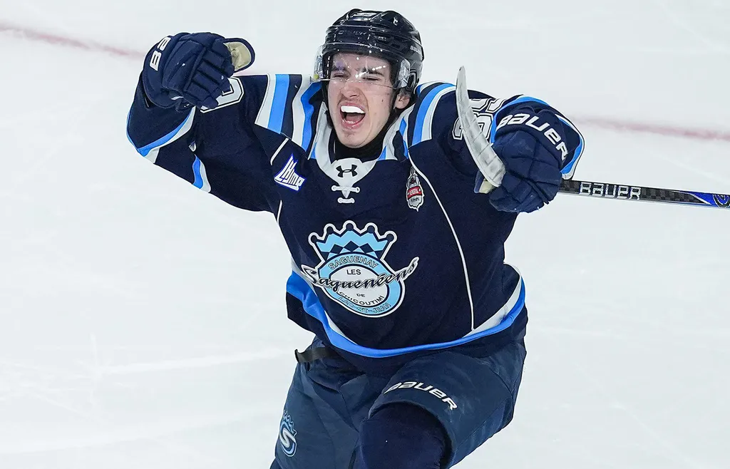 Liam Lefebvre är aktuell inför draften sedan han hjälpt Chicoutimi att bli QMJHL-mästare. 