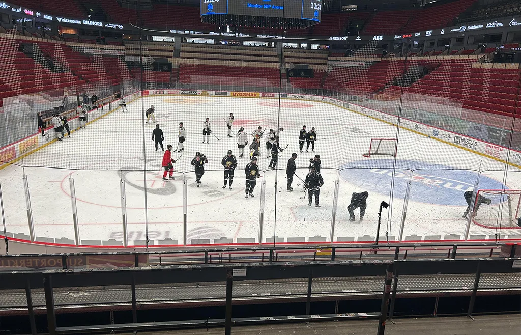 Nästan fullt lag på Brynäs träning