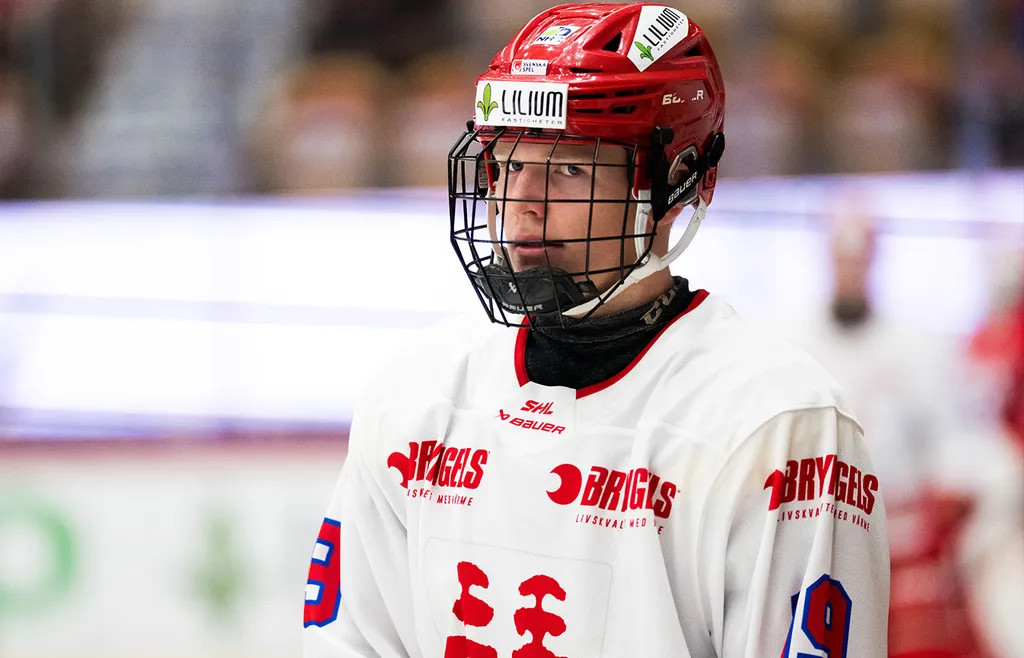 Timrå IK:s Alex Kristiansson inför SHL-mötet med Färjestad 29 oktober 2024