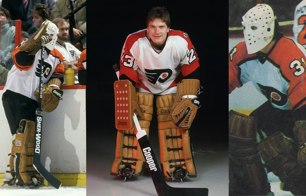 Pelle Lindbergh i den klassiska Flyersdressen