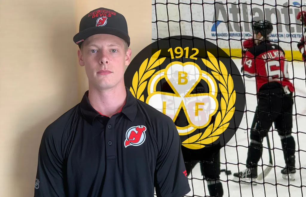 Sigge Holmgren under sommarens NHL-camp i New Jersey