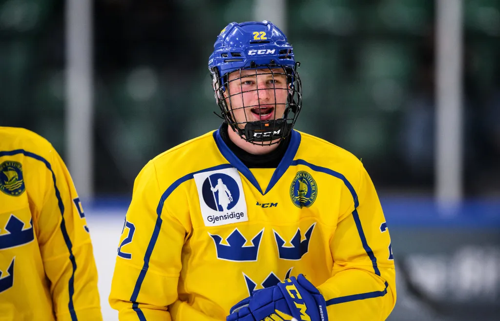 Karl Sterner i den svenska landslagsdressen.