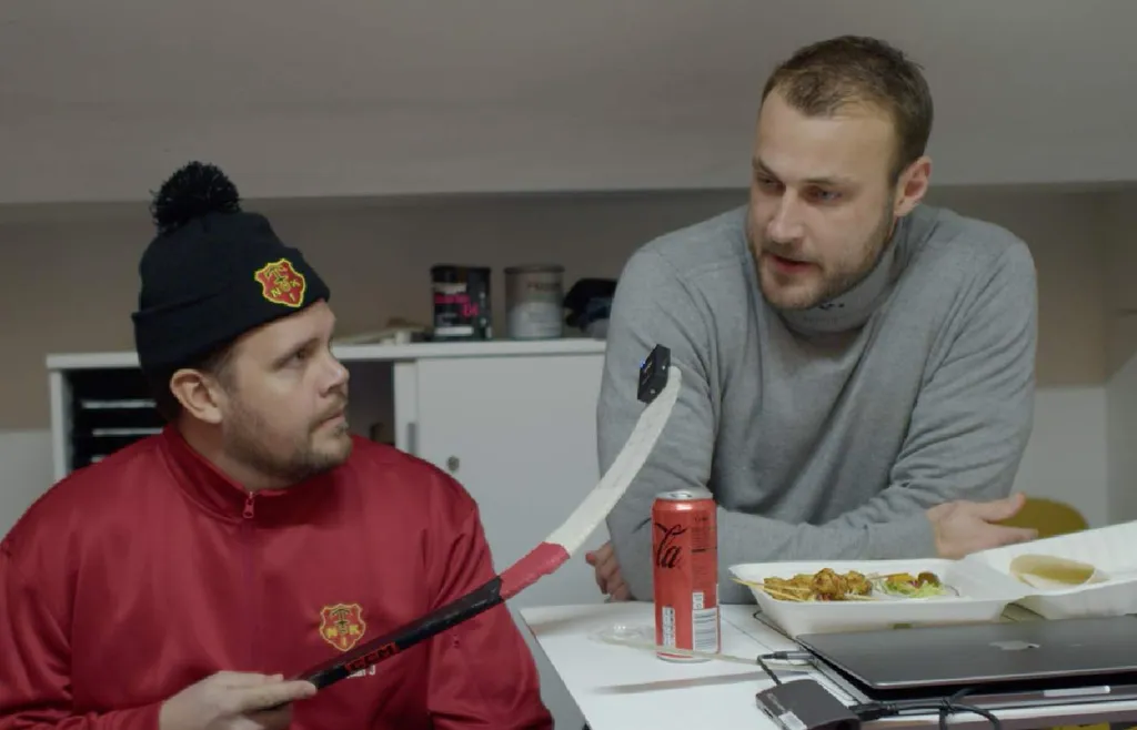 Sportchef Jonatan Jonasson och tränare Anders Söderström. Barndomspolare och ligger bakom Norrtäljes starka uppryckning