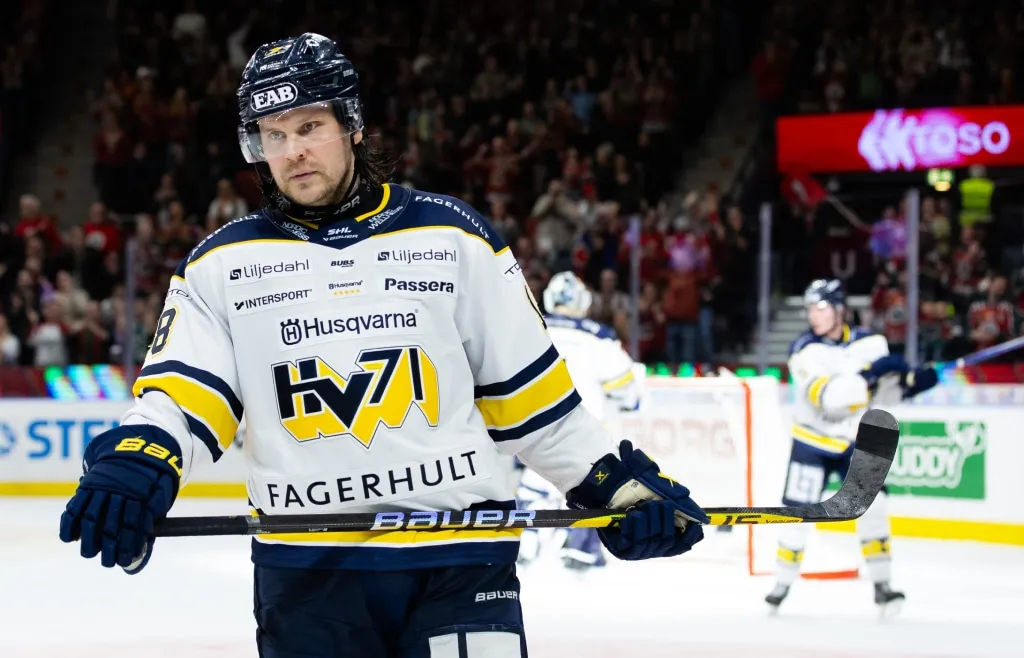 240127 HV71s Kalle Maalahti deppar efter Frölundas 2-1 mål under ishockeymatchen i SHL mellan Frölunda och HV71 den 27 januari 2024 i Göteborg