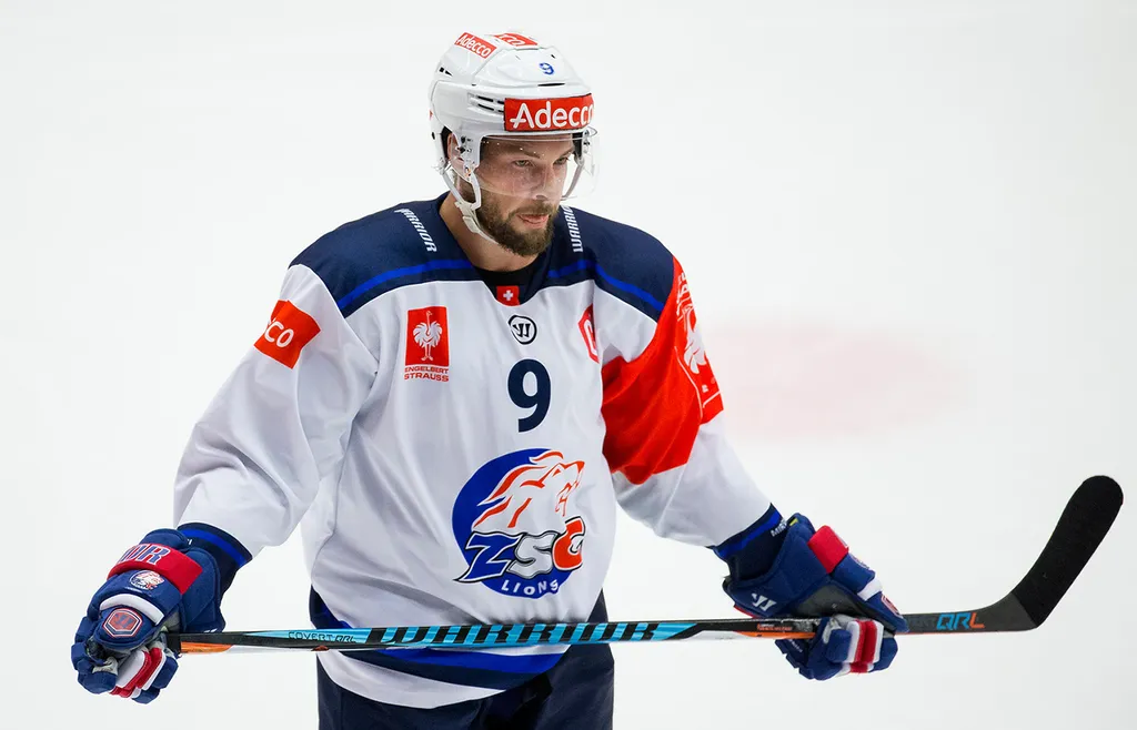 Robert Nilsson i ZSC-tröjan.
Foto: Bildbyrån.
