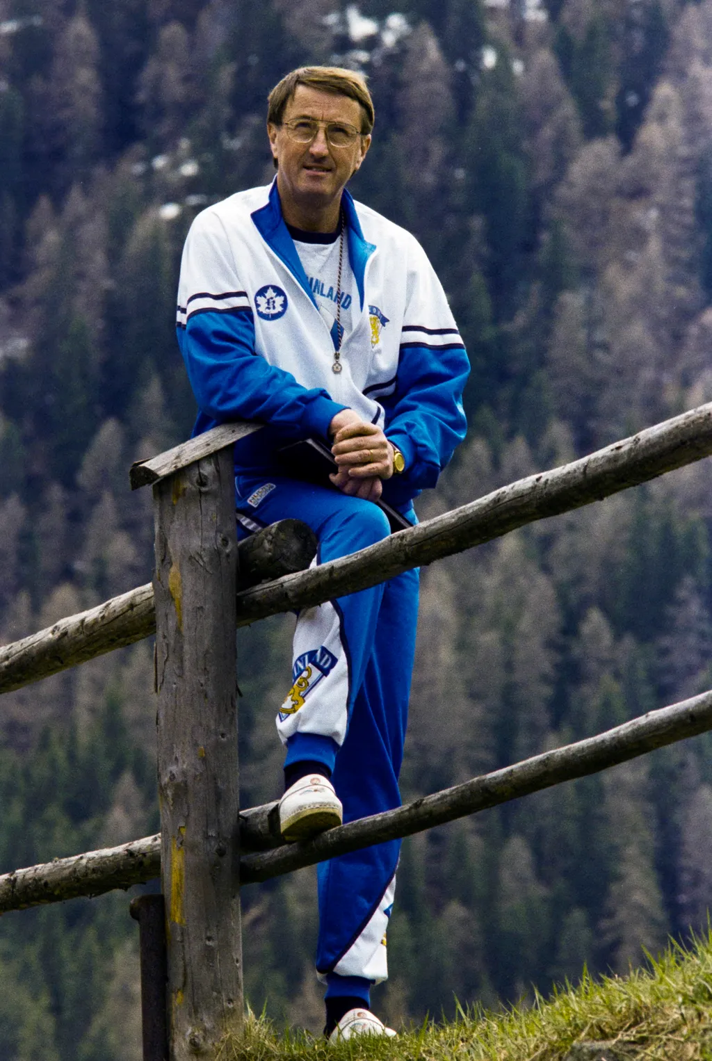 Curre Lindström som förbundskapten för Finland 1994.