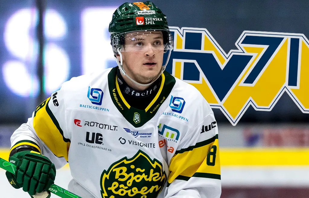 I HV71 lär Lucas Lagerberg ha goda chanser att utvecklas. FOTO: Sara Damne/Bildbyrån