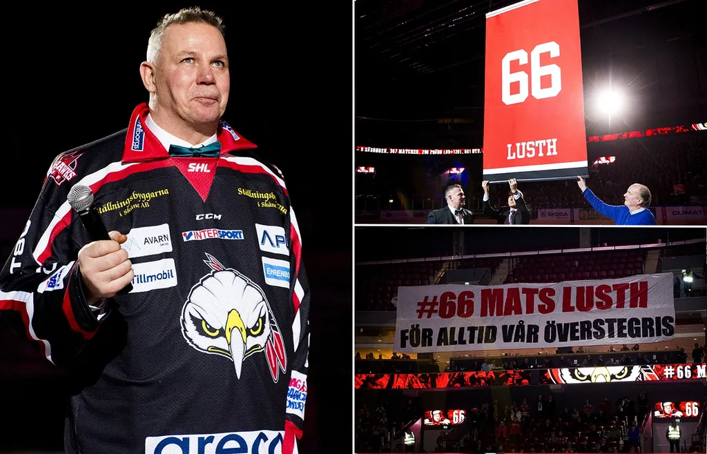 Mats Lusth är en av Malmö Redhawks största genom tiderna och har sin tröja hissad i taket av Malmö Arena