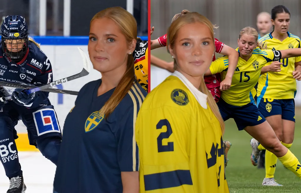 Elsa Blårand är en stortalang i både hockey och fotboll.