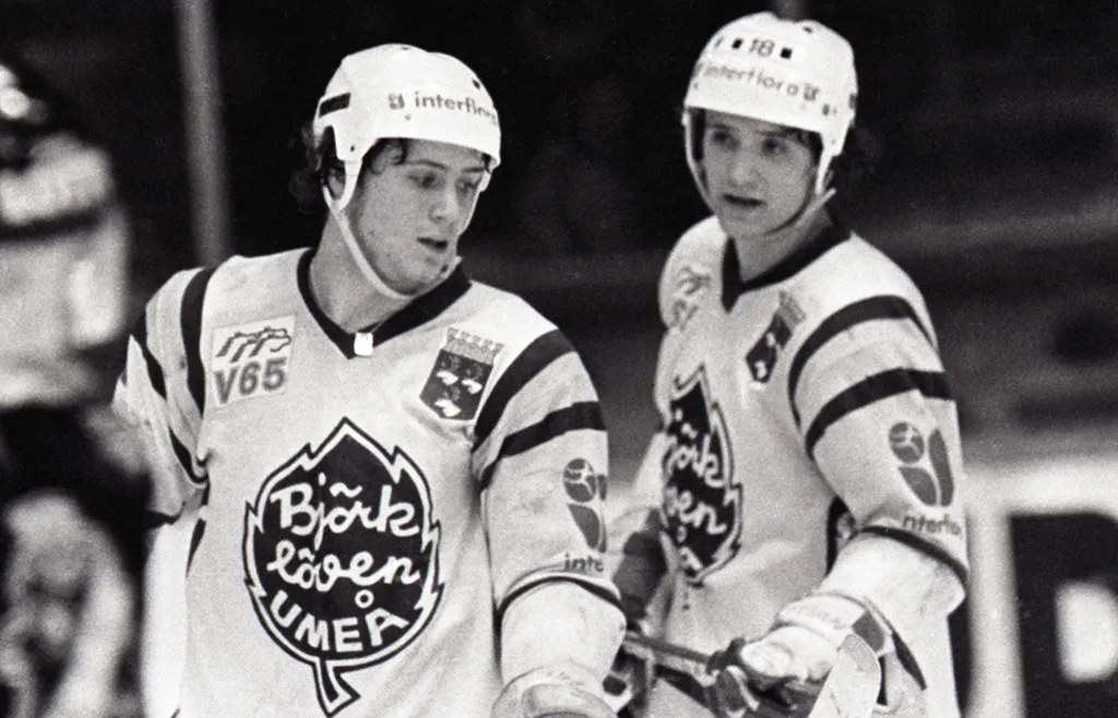 Patrik och Peter Sundström som unga spelare i Björklöven