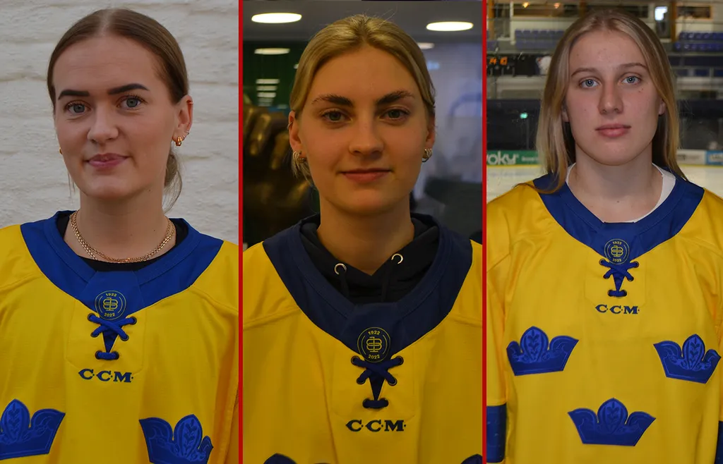 Emma Söderberg, Ida Boman och Ebba Svensson Träff är den svenska målvaktstrion