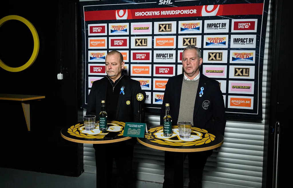 Niklas Gällstedt och Jens Nielsen på  gårdagens presskonferens