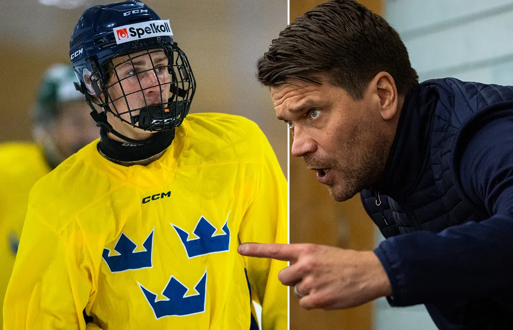 Eric Nilson och Småkronornas förbundskapten, Thomas Paananen