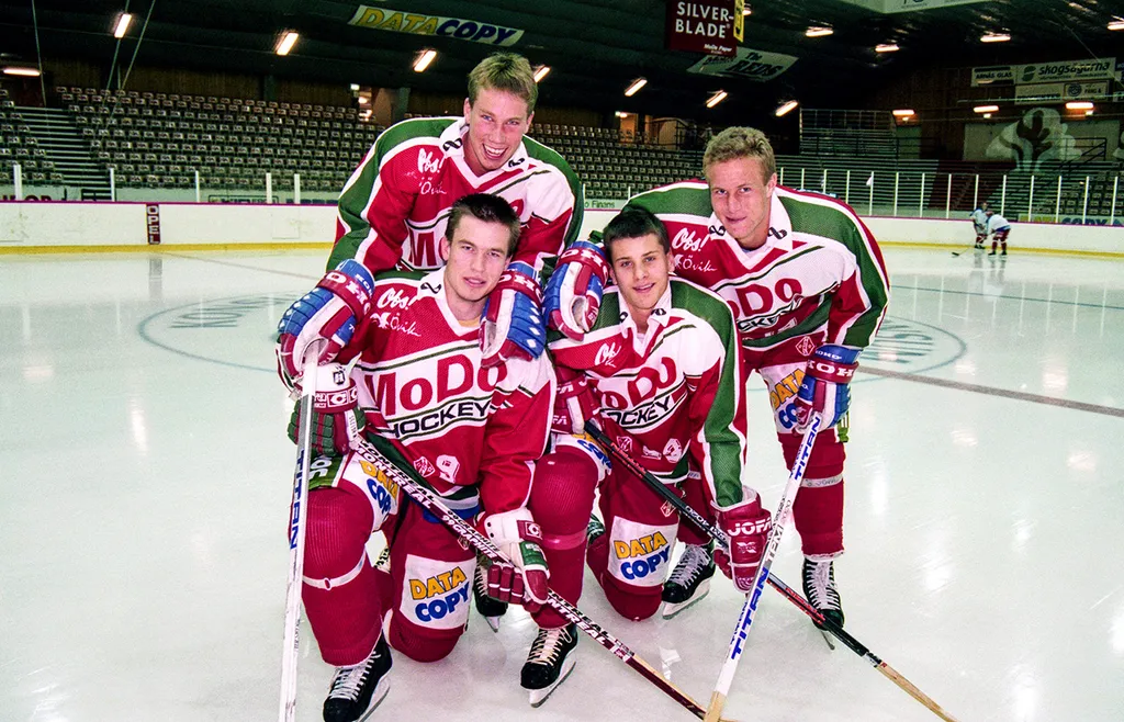 GYLLENE ÅRGÅNG. Forsberg, Näslund, Wernblom och Salomonsson.
Foto: Bildbyrån.
