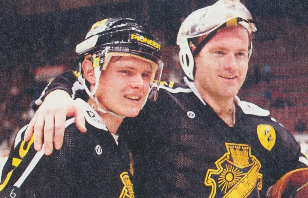Per-Erik Eklund (vänster) var en av Elitseriens bästa spelare innan han åkte till NHL. FOTO: Arkivbild