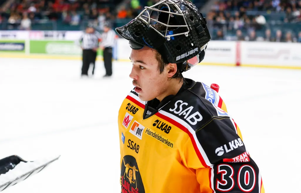 Samuel Ward i en match med Luleå hösten 2025