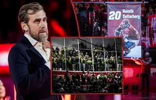 Henrik Zetterbergs tal blev avbrutet av Björklöven-fansen på plats i Timrå. 