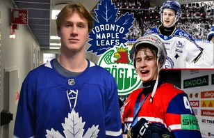 Tinus Luc Koblar kan spela i Rögle – trots det nyskrivna NHL-kontraktet.