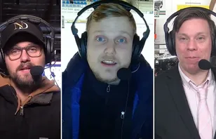 Rasmus Norinder, Simon Mälberg och Robert Lätth kommenterar i Hockeyettan.