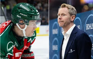 Tom Nilsson spelade endast tre minuter av CHL-matchen.