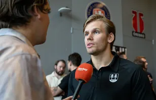 Timrå IK:s Anton Wedin under SHL:s upptaktsträff 2026.