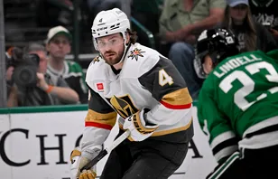 Rasmus Andersson hoppas på en fortsättning i Vegas Golden Knights. Foto: Jerome Miron-Imagn Images