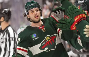 Minnesotas Brock Faber har drabbats av en allvarlig huvudskada.
Foto: Bildbyrån