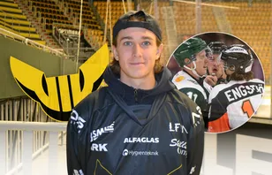 Liam Engström kliver upp i Hockeyallsvenskan. 