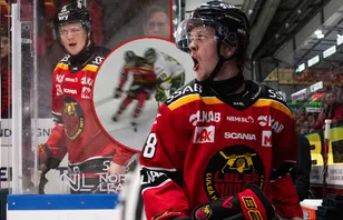 Valtteri Puustinen fick matchstraff efter bara några minuter. 