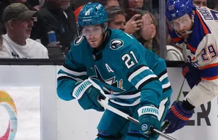San Jose Sharks får klara sig utan skadade Alexander Wennberg närmaste tiden. Foto: David Gonzales-Imagn Images