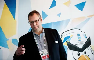 Lars G Karlsson 2012 inför hockey-VM på hemmaplan.
