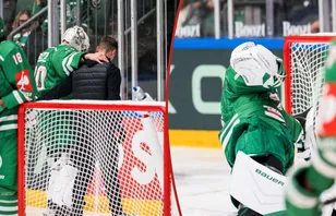 Calle Clang med en tvingades utgå efter en monsterräddning i CHL.
Foto: Bildbyrån