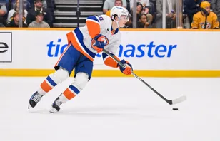 Matthew Scahefer spelade hela förlängningen mot Nashville Predators. Foto: Steve Roberts-Imagn Images