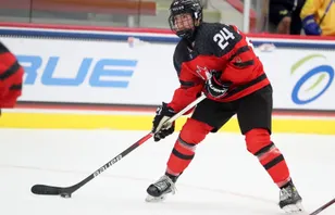 Madison Chantler mot Sverige i U18-VM 2022. 
