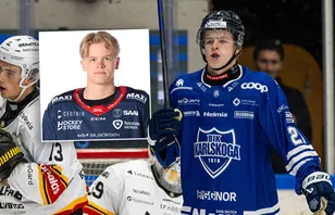 Oscar Holmertz jublar efter målet för Karlskoga.