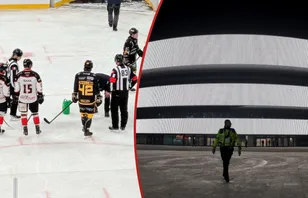 Fiaskot inför OS – hål i isen under testmatch
